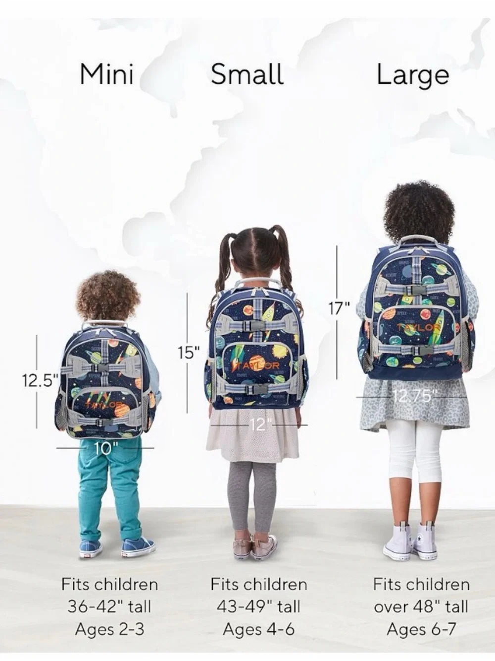 Pottery Barn Kids Navy Solar System Glow-In-The-Dark Mackenzie Backpack